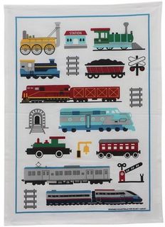 Tea Towel - Trains