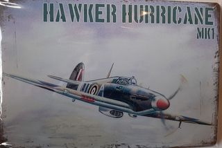 Tin Sign Hawker Hurricane 