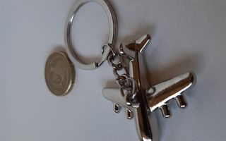 Metal Plane Key Ring