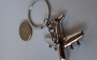Metal Plane Key Ring