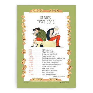 Kitchen Towel - Oldies Text Codes